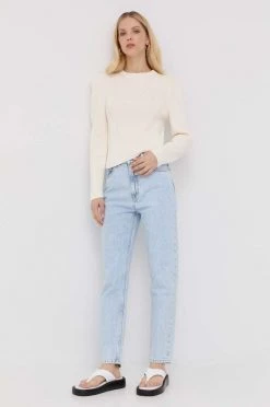 Γυναικεία Χωρίς φερμουάρ Ένα πουλόβερ σε μείγμα μεταξιού BOSS χρώμα: μπεζ, -Boss Κατάστημα πωλήσεων unnamed file 2174