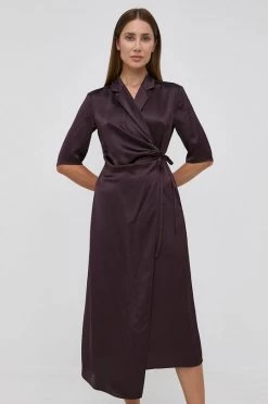 Γυναικεία Φορέματα Boss - Φόρεμα σκούρο μωβ -Boss Κατάστημα πωλήσεων unnamed file 2205