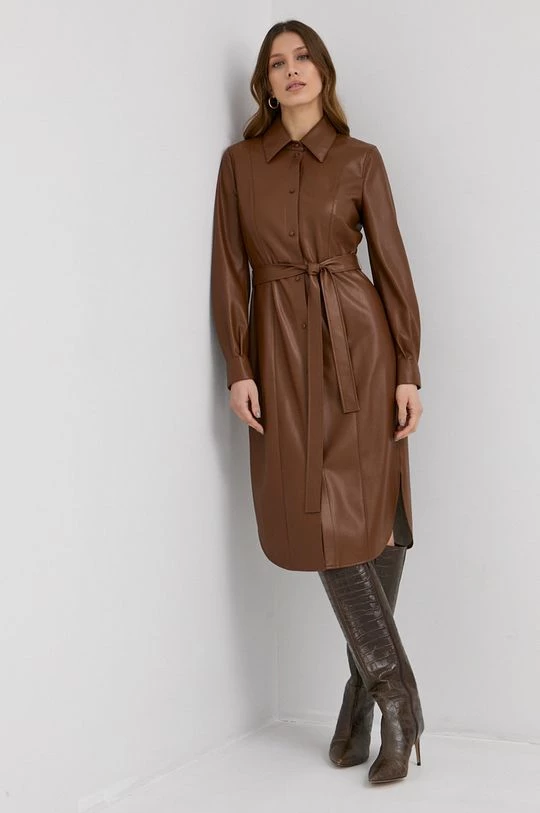 Γυναικεία Φορέματα Boss - Φόρεμα χρυσό καφέ 3 Γυναικεία Φορέματα Boss - Φόρεμα χρυσό καφέ