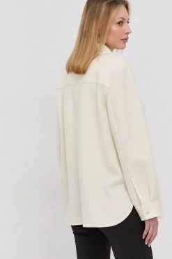 Γυναικεία Πουκάμισα Μάλλινο πουκάμισο Boss μπεζ -Boss Κατάστημα πωλήσεων unnamed file 2216