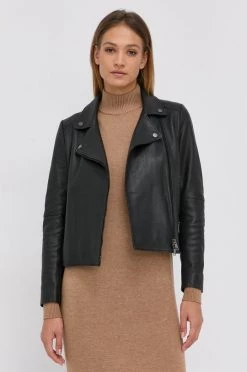 Γυναικεία Κοντά μπουφάν Δερμάτινη ραμονέσκα Boss χρώμα: μαύρο -Boss Κατάστημα πωλήσεων unnamed file 2267