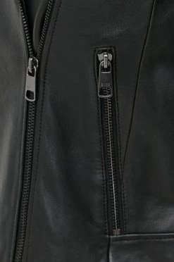 Γυναικεία Κοντά μπουφάν Δερμάτινη ραμονέσκα Boss χρώμα: μαύρο -Boss Κατάστημα πωλήσεων unnamed file 2269