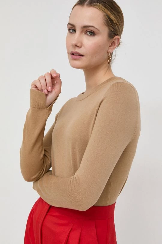 Γυναικεία Χωρίς φερμουάρ Μάλλινο πουλόβερ BOSS χρώμα: μπεζ, 3 Γυναικεία Χωρίς φερμουάρ Μάλλινο πουλόβερ BOSS χρώμα: μπεζ,