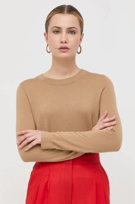 Γυναικεία Χωρίς φερμουάρ Μάλλινο πουλόβερ BOSS χρώμα: μπεζ, 6 Γυναικεία Χωρίς φερμουάρ Μάλλινο πουλόβερ BOSS χρώμα: μπεζ, - Image 4