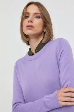 Γυναικεία Χωρίς φερμουάρ Μάλλινο πουλόβερ BOSS χρώμα: μοβ, -Boss Κατάστημα πωλήσεων unnamed file 2357