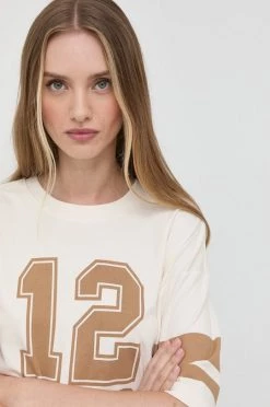 Γυναικεία Κοντομάνικο Βαμβακερό μπλουζάκι BOSS μπεζ -Boss Κατάστημα πωλήσεων unnamed file 2376