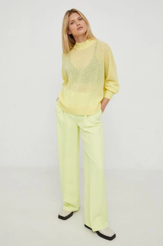 Γυναικεία Υφασμάτινα Παντελόνι BOSS κίτρινο, 4 Γυναικεία Υφασμάτινα Παντελόνι BOSS κίτρινο, - Image 2