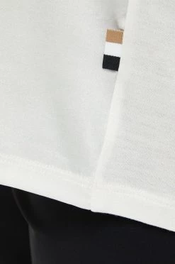 Γυναικεία Κοντομάνικο T-shirt από μείγμα μεταξιού BOSS μπεζ -Boss Κατάστημα πωλήσεων unnamed file 2448