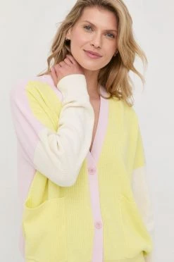 Γυναικεία Με φερμουάρ Ζακέτα με μείγμα μετάξι BOSS κίτρινο -Boss Κατάστημα πωλήσεων unnamed file 2468