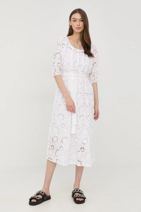 Γυναικεία Φορέματα Βαμβακερό φόρεμα BOSS άσπρο, 4 Γυναικεία Φορέματα Βαμβακερό φόρεμα BOSS άσπρο, - Image 2