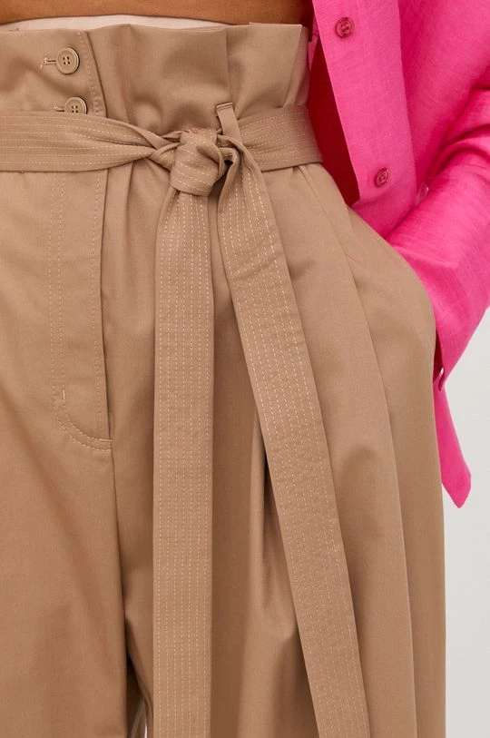Γυναικεία Υφασμάτινα Παντελόνι BOSS χρώμα: μπεζ, 6 Γυναικεία Υφασμάτινα Παντελόνι BOSS χρώμα: μπεζ, - Image 4