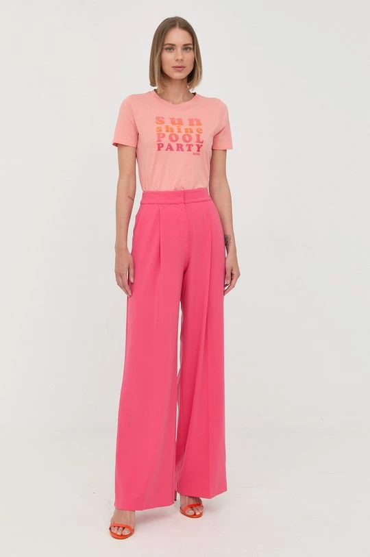 Γυναικεία Κοντομάνικο Βαμβακερό μπλουζάκι Boss ροζ 4 Γυναικεία Κοντομάνικο Βαμβακερό μπλουζάκι Boss ροζ - Image 2