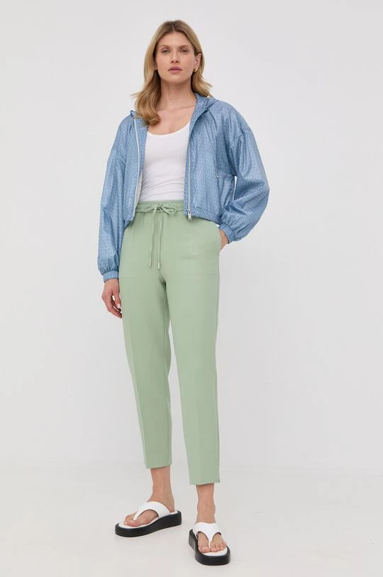 Γυναικεία Υφασμάτινα Παντελόνι BOSS χρώμα: πράσινο, 4 Γυναικεία Υφασμάτινα Παντελόνι BOSS χρώμα: πράσινο, - Image 2