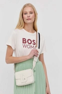 Γυναικεία Κοντομάνικο Βαμβακερό μπλουζάκι Boss άσπρο -Boss Κατάστημα πωλήσεων unnamed file 2573