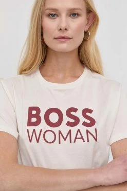 Γυναικεία Κοντομάνικο Βαμβακερό μπλουζάκι Boss άσπρο -Boss Κατάστημα πωλήσεων unnamed file 2574