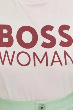 Γυναικεία Κοντομάνικο Βαμβακερό μπλουζάκι Boss άσπρο -Boss Κατάστημα πωλήσεων unnamed file 2575