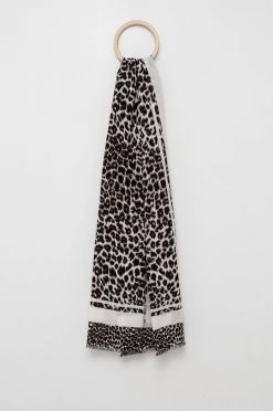 Γυναικεία Κασκόλ Μεγάλο κασκόλ Boss χρώμα: μαύρο