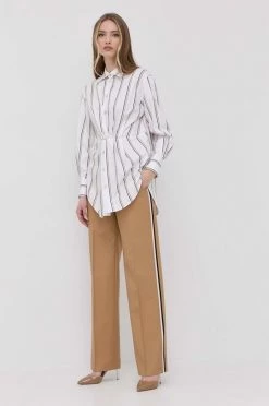 Γυναικεία Μπλούζες Βαμβακερή μπλούζα Boss χρώμα: άσπρο -Boss Κατάστημα πωλήσεων unnamed file 2609