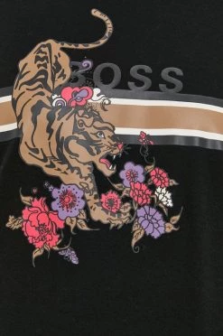 Γυναικεία Κοντομάνικο Βαμβακερό μπλουζάκι Boss μαύρο -Boss Κατάστημα πωλήσεων unnamed file 2634