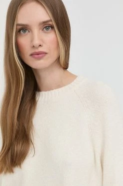 Γυναικεία Χωρίς φερμουάρ Πουλόβερ με προσθήκη μαλλιού BOSS χρώμα: μπεζ, -Boss Κατάστημα πωλήσεων unnamed file 2711