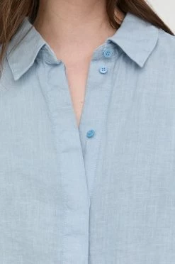 Γυναικεία Πουκάμισα Πουκάμισο από λινό BOSS χρώμα: πορτοκαλί, -Boss Κατάστημα πωλήσεων unnamed file 2763