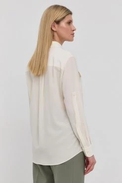 Γυναικεία Πουκάμισα Μεταξωτό πουκάμισο BOSS χρώμα: μπεζ, -Boss Κατάστημα πωλήσεων unnamed file 2818