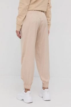 Γυναικεία Υφασμάτινα Παντελόνι Boss χρώμα: μπεζ -Boss Κατάστημα πωλήσεων unnamed file 2852