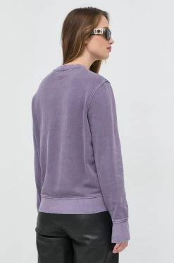 Γυναικεία Χωρίς φερμουάρ Βαμβακερή μπλούζα BOSS χρώμα: μοβ, -Boss Κατάστημα πωλήσεων unnamed file 30