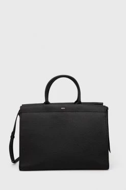 Γυναικεία Τσάντες Shopper και Tote Δερμάτινη τσάντα BOSS μαύρο