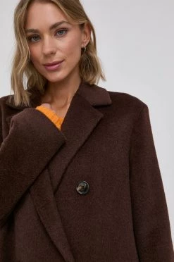 Γυναικεία Παλτά Μάλλινο παλτό Boss καφέ -Boss Κατάστημα πωλήσεων unnamed file 3078