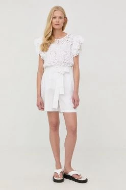 Γυναικεία Σορτς Βαμβακερό σορτσάκι BOSS άσπρο, -Boss Κατάστημα πωλήσεων unnamed file 3140