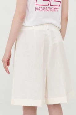 Γυναικεία Σορτς από λινό BOSS μπεζ, -Boss Κατάστημα πωλήσεων unnamed file 3159