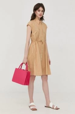 Γυναικεία Φορέματα Βαμβακερό φόρεμα BOSS μπεζ, -Boss Κατάστημα πωλήσεων unnamed file 3168