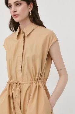 Γυναικεία Φορέματα Βαμβακερό φόρεμα BOSS μπεζ, -Boss Κατάστημα πωλήσεων unnamed file 3170