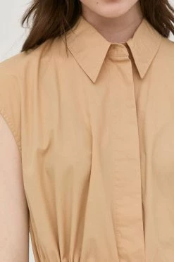 Γυναικεία Φορέματα Βαμβακερό φόρεμα BOSS μπεζ, -Boss Κατάστημα πωλήσεων unnamed file 3171