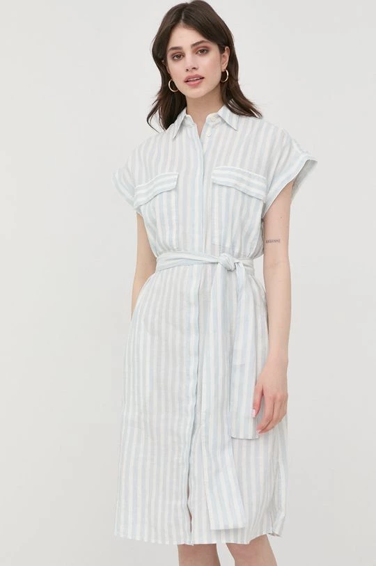 Γυναικεία Φορέματα Λινό φόρεμα BOSS μπλε 4 Γυναικεία Φορέματα Λινό φόρεμα BOSS μπλε - Image 2