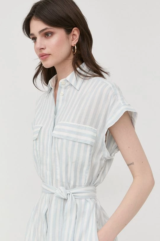 Γυναικεία Φορέματα Λινό φόρεμα BOSS μπλε 6 Γυναικεία Φορέματα Λινό φόρεμα BOSS μπλε - Image 4