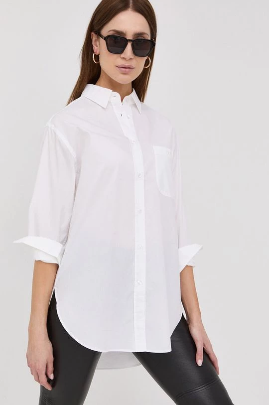 Γυναικεία Πουκάμισα Βαμβακερό πουκάμισο Boss χρώμα: άσπρο, 7 Γυναικεία Πουκάμισα Βαμβακερό πουκάμισο Boss χρώμα: άσπρο, - Image 5