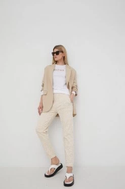 Γυναικεία Παντελόνια φόρμας Παντελόνι φόρμας BOSS χρώμα: μπεζ -Boss Κατάστημα πωλήσεων unnamed file 3210