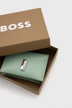 Γυναικεία Πορτοφόλια Δερμάτινη θήκη για κάρτες BOSS χρώμα: πράσινο -Boss Κατάστημα πωλήσεων unnamed file 3225