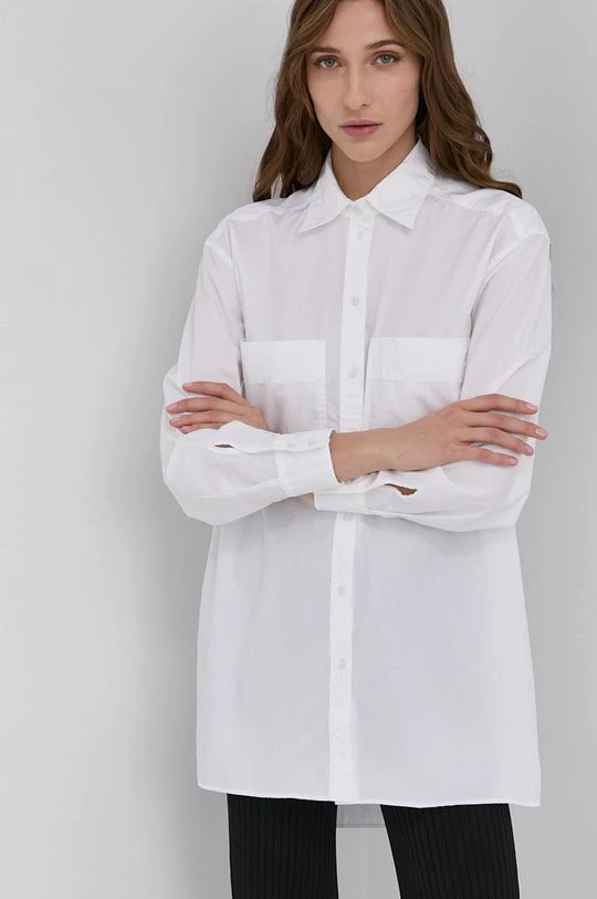 Γυναικεία Πουκάμισα Βαμβακερό πουκάμισο Boss χρώμα: άσπρο 3 Γυναικεία Πουκάμισα Βαμβακερό πουκάμισο Boss χρώμα: άσπρο