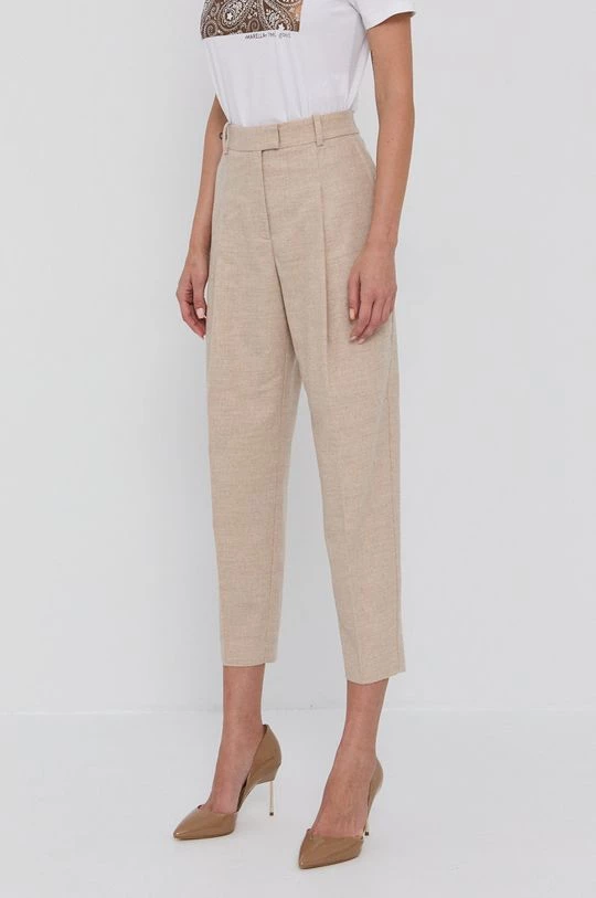 Γυναικεία Υφασμάτινα Παντελόνι Boss χρώμα: κίτρινο 3 Γυναικεία Υφασμάτινα Παντελόνι Boss χρώμα: κίτρινο