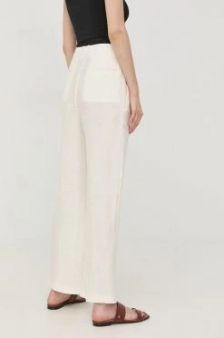 Γυναικεία Υφασμάτινα Λινό παντελόνι BOSS μπεζ, -Boss Κατάστημα πωλήσεων unnamed file 3310