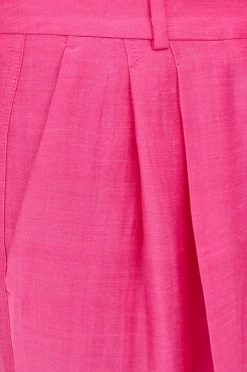 Γυναικεία Υφασμάτινα Λινό παντελόνι BOSS ροζ, -Boss Κατάστημα πωλήσεων unnamed file 3325