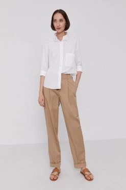 Γυναικεία Υφασμάτινα Παντελόνι Boss χρώμα: μπεζ -Boss Κατάστημα πωλήσεων unnamed file 3374