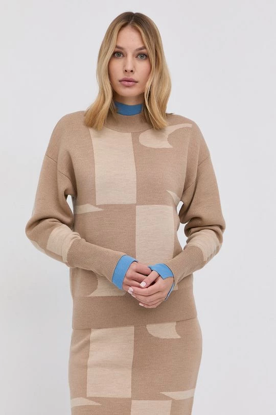 Γυναικεία Χωρίς φερμουάρ Μάλλινο πουλόβερ Boss χρώμα: μπεζ 3 Γυναικεία Χωρίς φερμουάρ Μάλλινο πουλόβερ Boss χρώμα: μπεζ