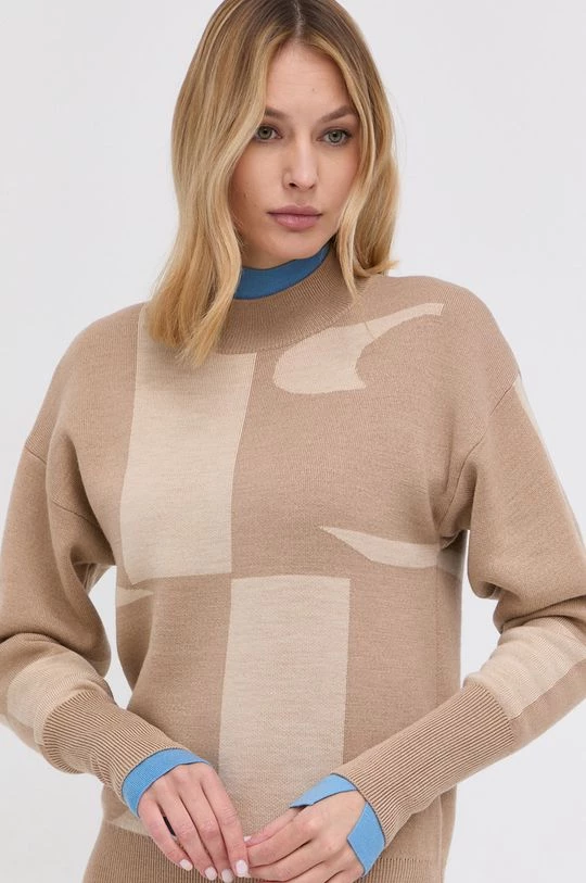 Γυναικεία Χωρίς φερμουάρ Μάλλινο πουλόβερ Boss χρώμα: μπεζ 6 Γυναικεία Χωρίς φερμουάρ Μάλλινο πουλόβερ Boss χρώμα: μπεζ - Image 4