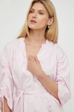 Γυναικεία Φορέματα Βαμβακερό φόρεμα BOSS ροζ, -Boss Κατάστημα πωλήσεων unnamed file 384