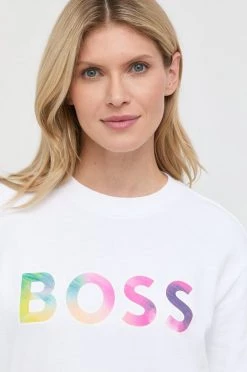 Γυναικεία Χωρίς φερμουάρ Βαμβακερή μπλούζα BOSS χρώμα: άσπρο, -Boss Κατάστημα πωλήσεων unnamed file 401