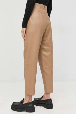 Γυναικεία Υφασμάτινα Δερμάτινο παντελόνι BOSS μπεζ, -Boss Κατάστημα πωλήσεων unnamed file 608